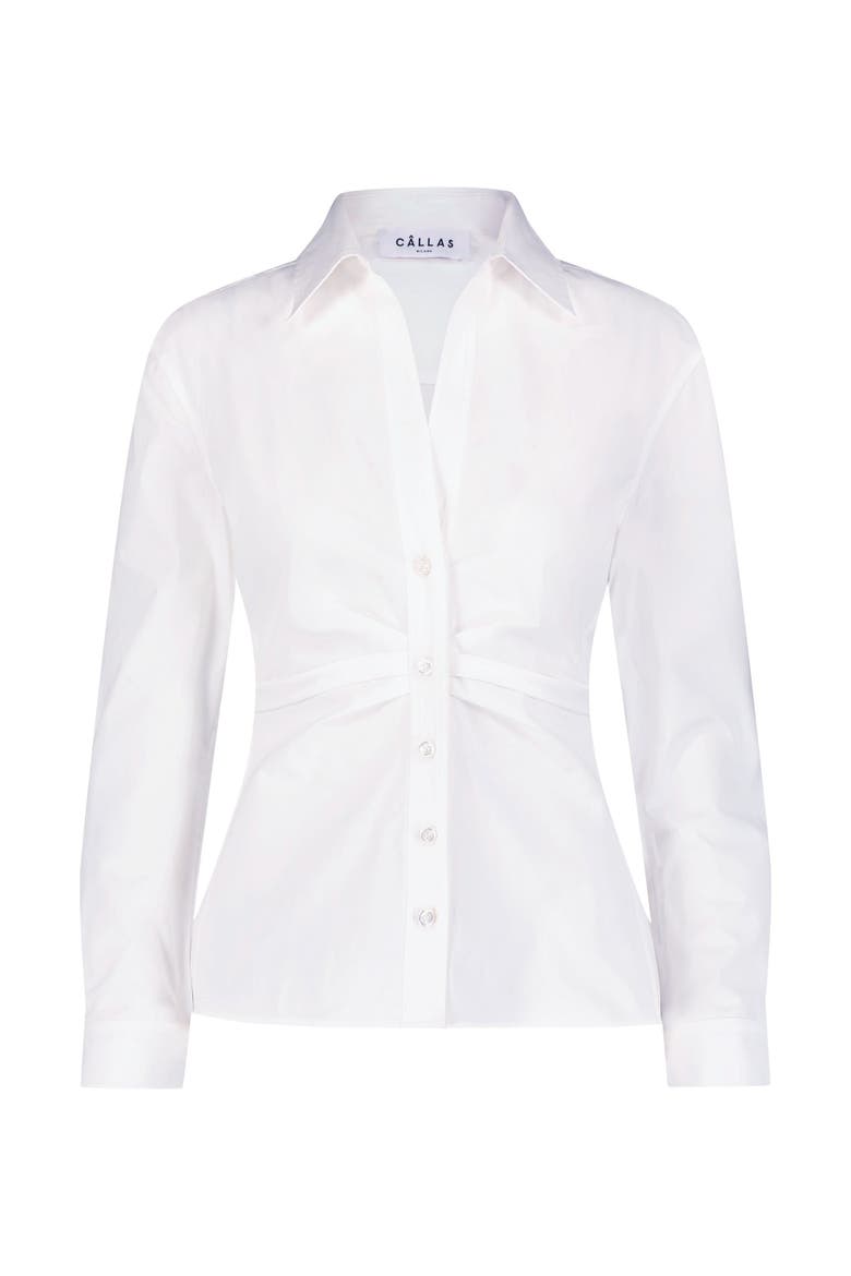 Savil Stretch Poplin Shirt, Main, color, White