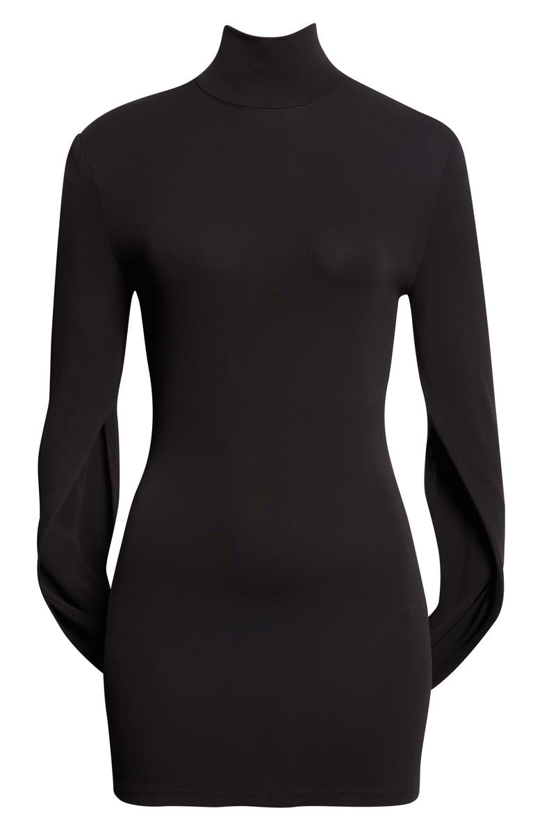 Alexander Wang Drape Back Minidress, Alternate, color, Black