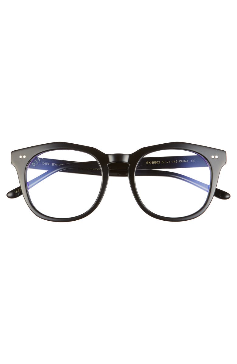DIFF 50mm Blue Light Blocking Glasses, Alternate, color, 