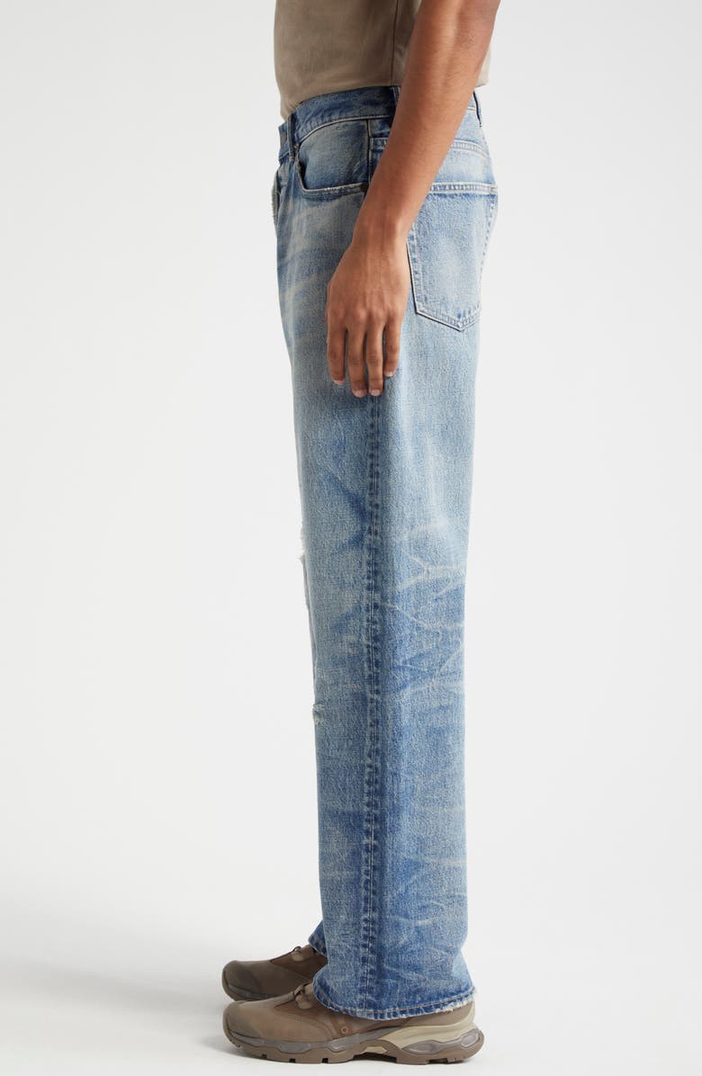 John Elliott Wyatt Ripped Wide Leg Jeans, Alternate, color, 