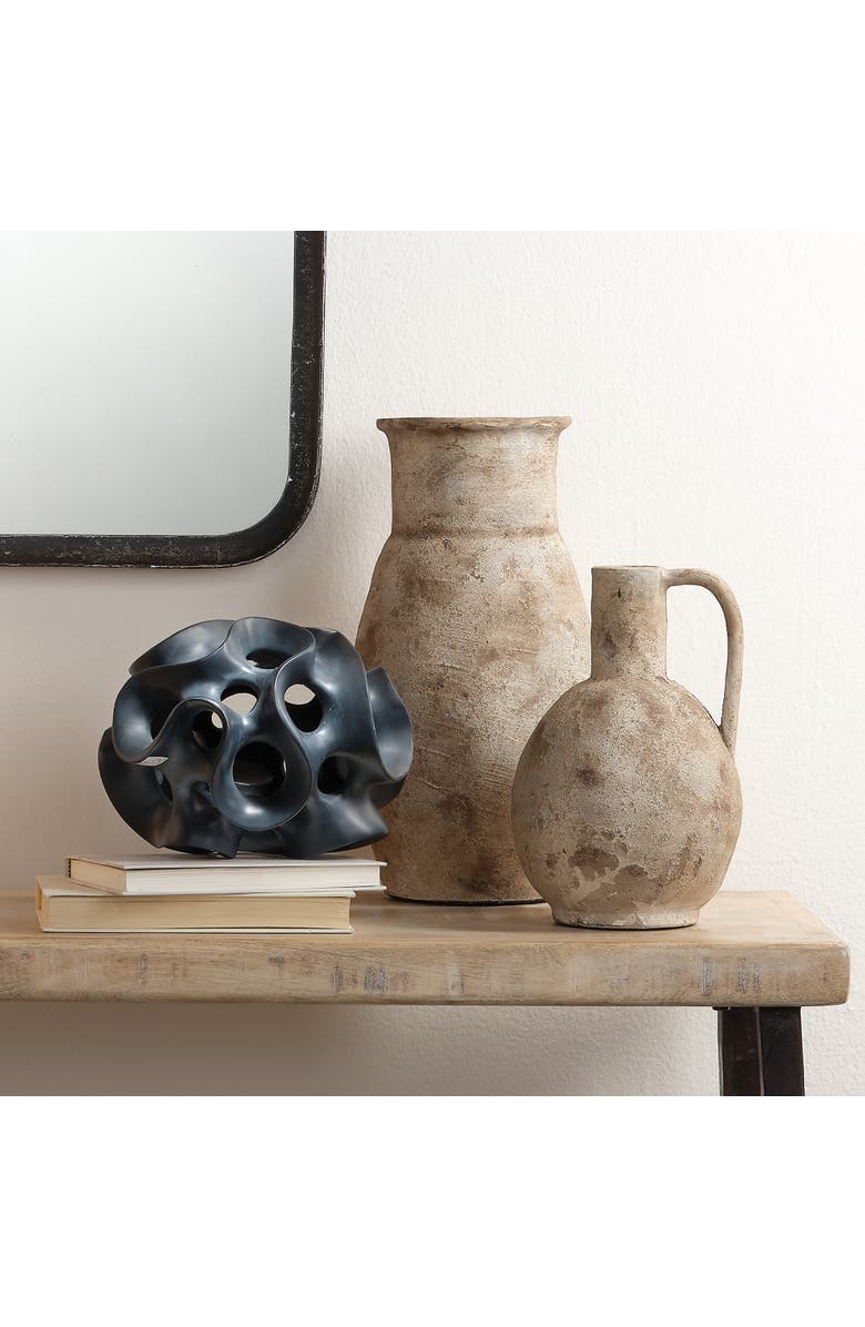 JAMIE YOUNG Ribbon Resin Decorative Sphere, Black, Alternate, color, Black