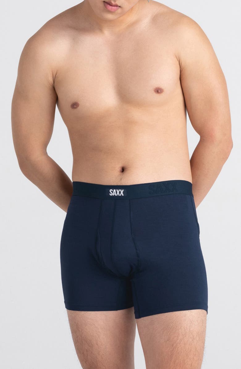 SAXX Assorted 3-Pack Vibe Xtra Super Soft Boxer Briefs, Alternate, color, Black/ Dark Grey Heather/ Navy