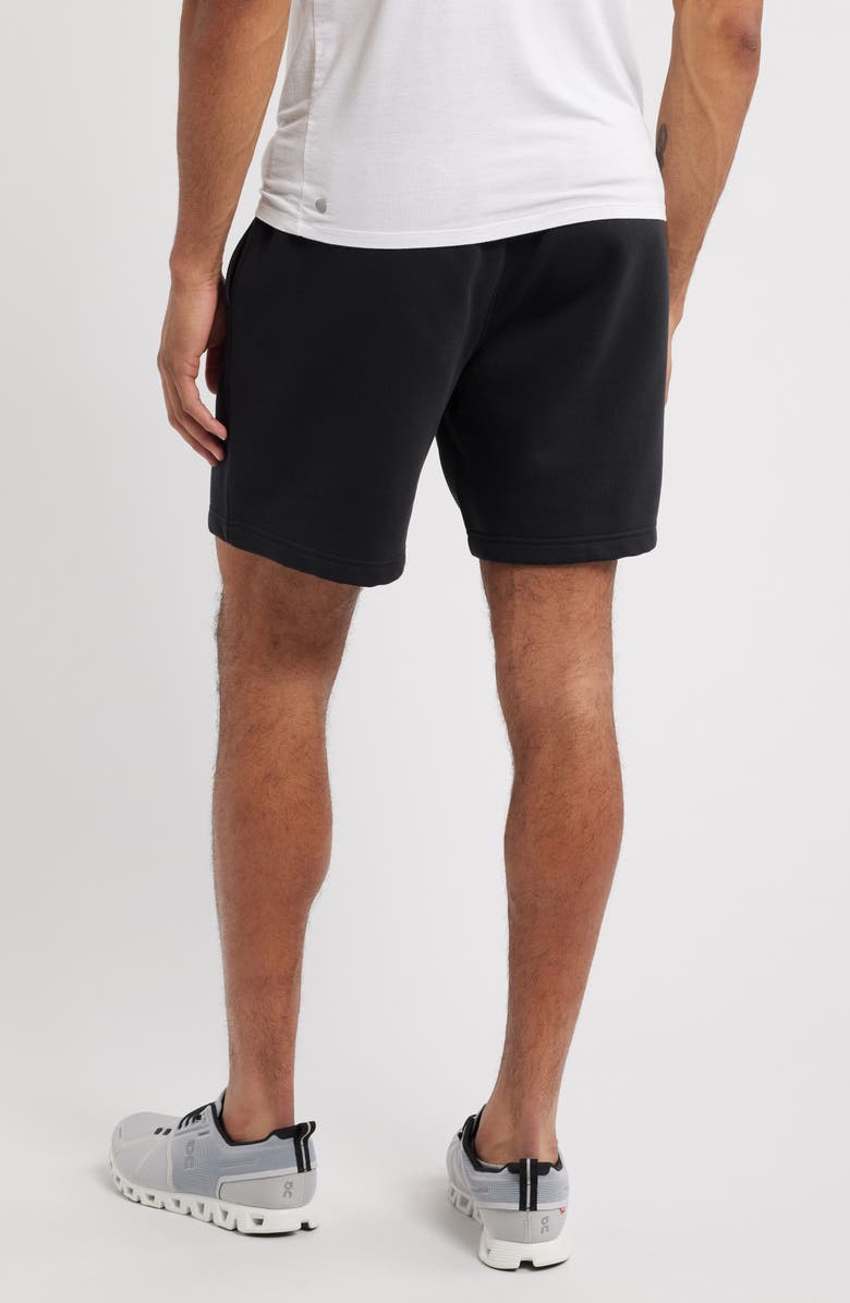 Zella Vital Fleece Performance Shorts, Alternate, color, Black Caviar