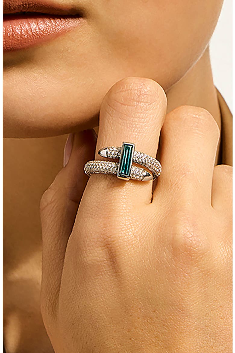 Artisan Series Spear Ring 18k White Gold Diamond & Tourmaline, Alternate, color, 18K WHITE GOLD