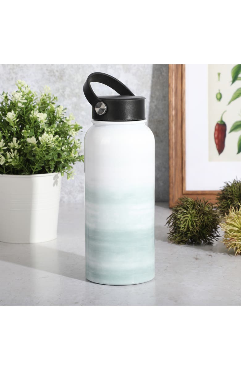 Gibson Home Brampton 30 Ounce Stainless Steel Double Wall Thermal Bottle With Lid, Alternate, color, Green