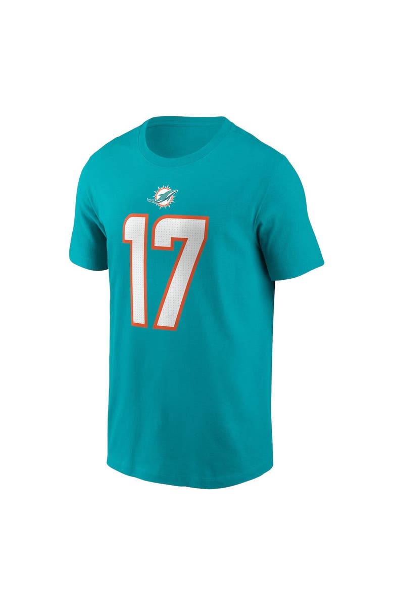 Nike Men's Nike Jaylen Waddle Aqua Miami Dolphins Player Name & Number T-Shirt, Alternate, color, Aqua