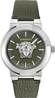 Versace Medusa Infinite Leather Strap Watch, 47mm