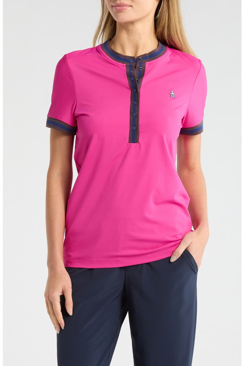 Golf Knit T-Shirt, Main, color, FUCHSIA RED