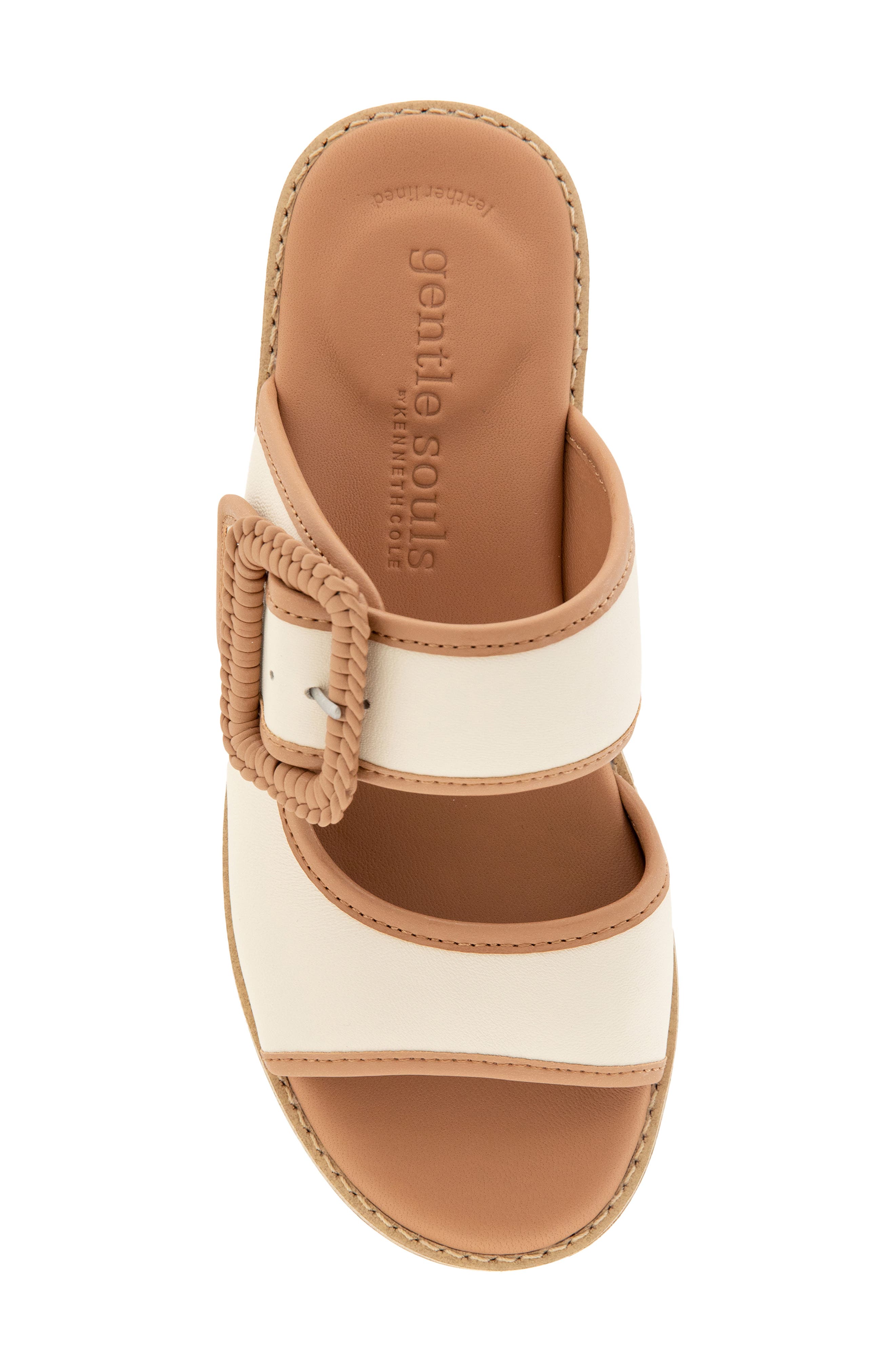Gentle Souls Vadylin Platform Wedge Slide Sandal, Alternate, color, Stone Leather