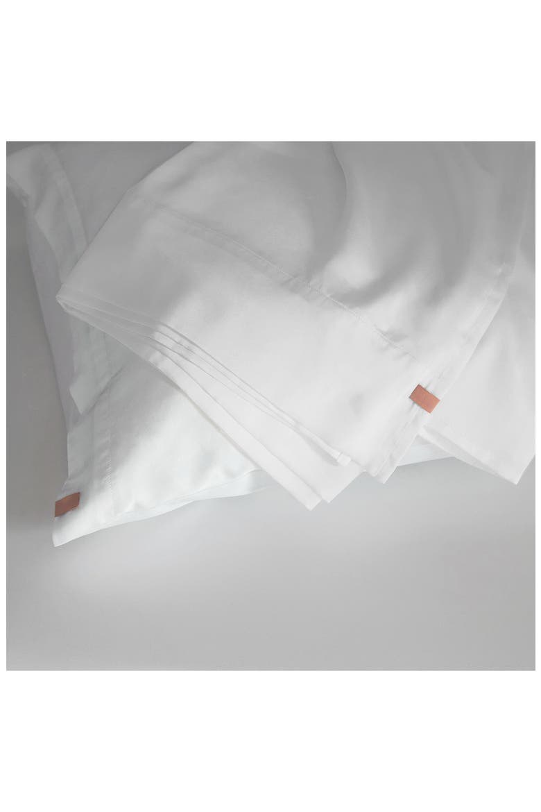 Washable Silk Flat Sheet, Main, color, TRANQUIL WHITE