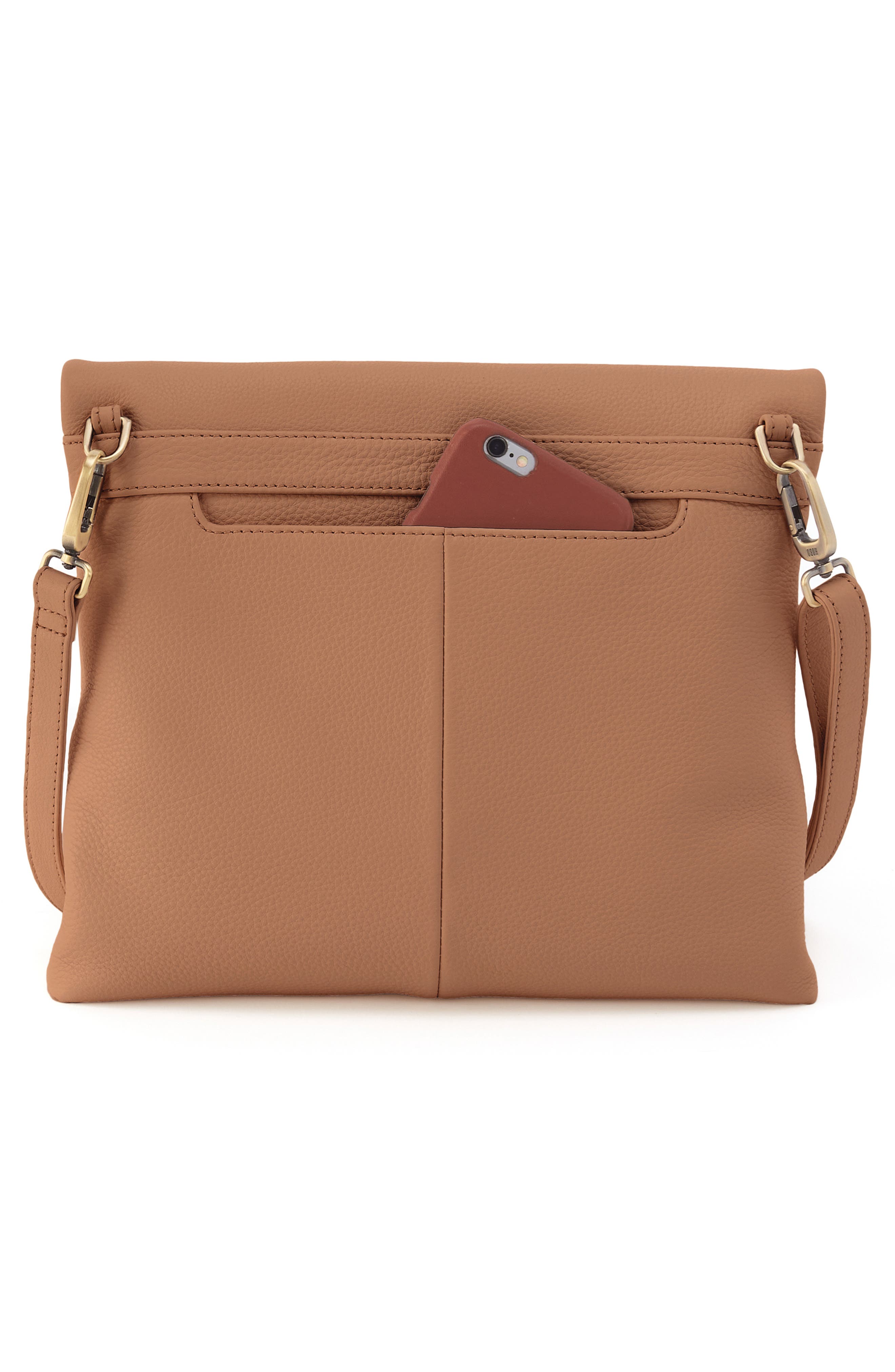 HOBO Draft Leather Crossbody Bag, Alternate, color, Brown Sugar