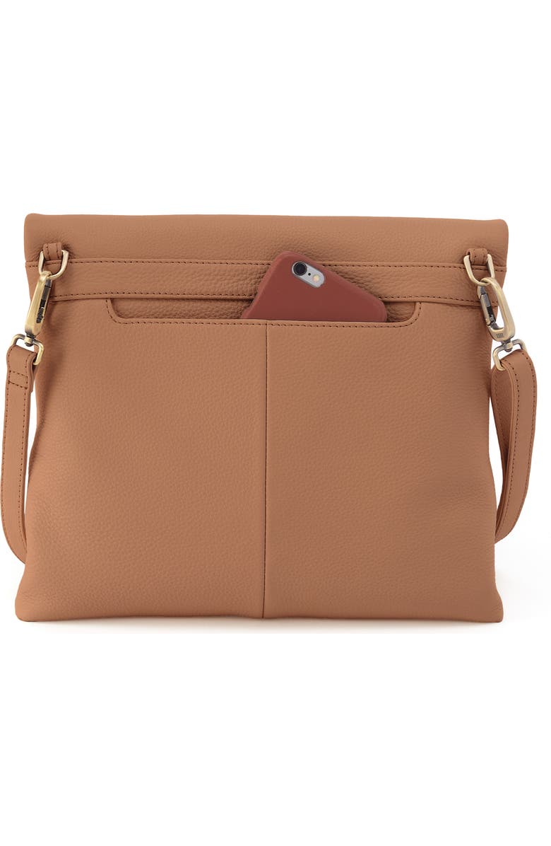 HOBO Draft Leather Crossbody Bag, Alternate, color, Brown Sugar