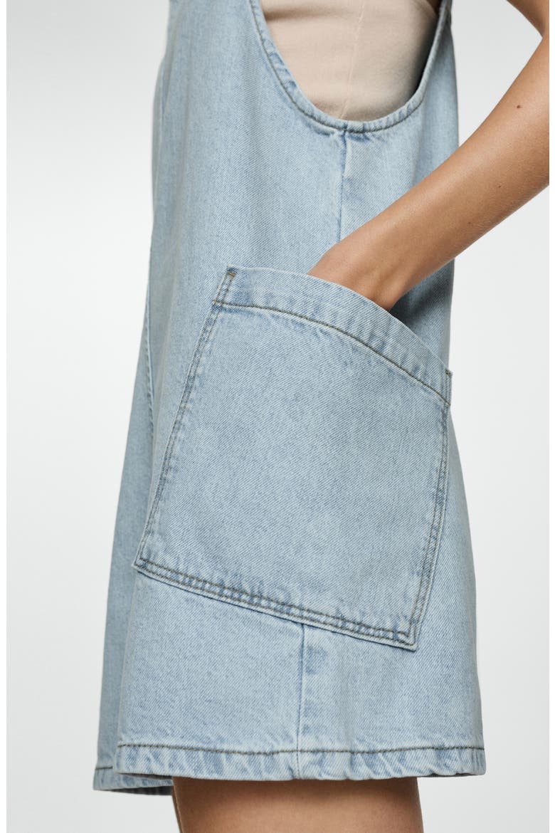 Denim Shortalls, Alternate, color, LIGHT BLUE
