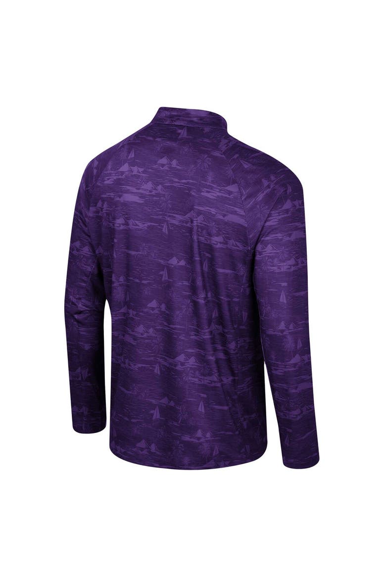 Men's Colosseum Purple Kansas State Wildcats Carson Raglan Quarter-Zip Jacket, Alternate, color, Purple