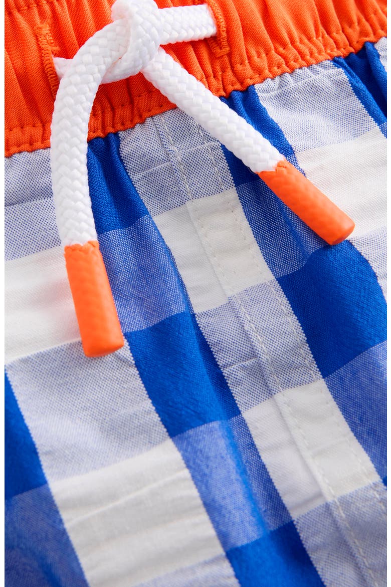 Kids' Print Swim Trunks, Alternate, color, BLUE GINGHAM