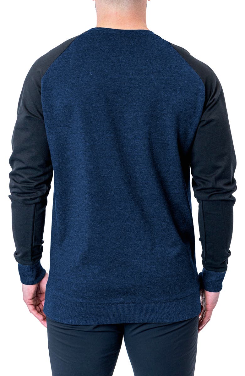 Maceoo Hive Mind Appliqué Sweater, Alternate, color, Blue