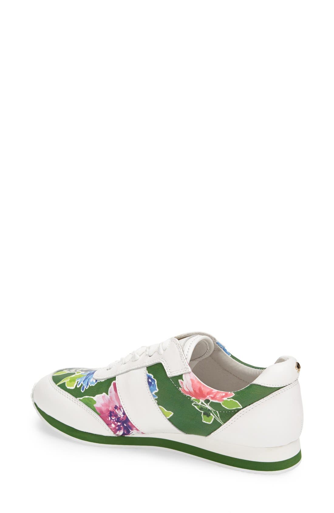 'sidney' leather sneaker, Alternate, color, LUCKY GREEN