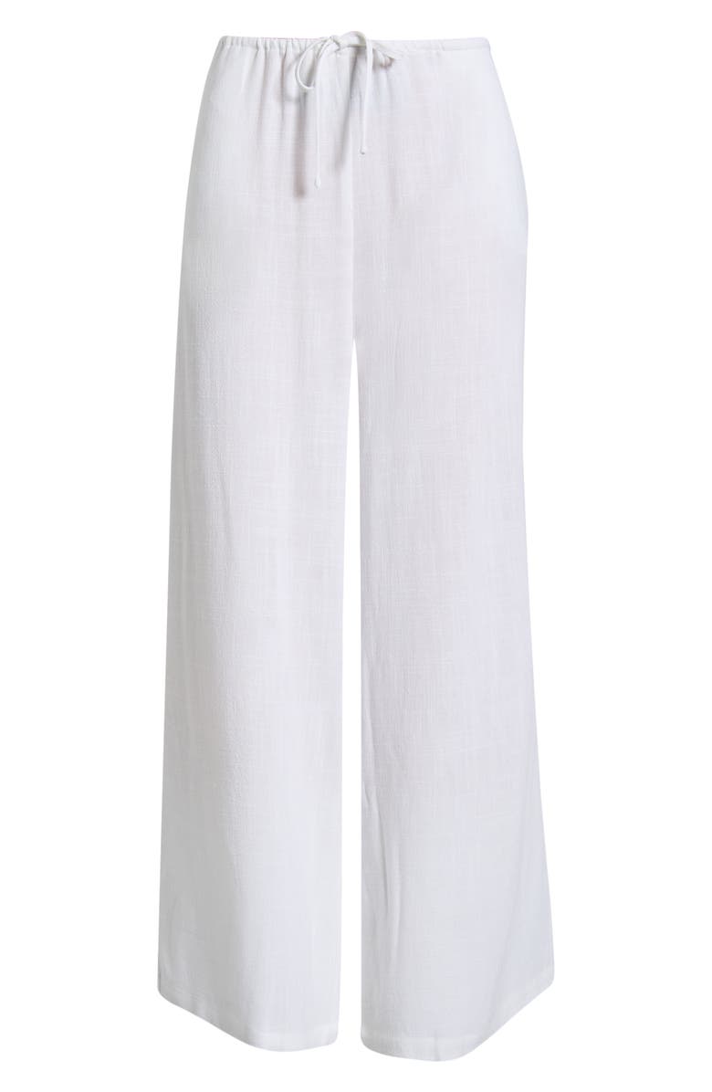 PacSun Milla Tie Waist Wide Leg Pants, Main, color, White