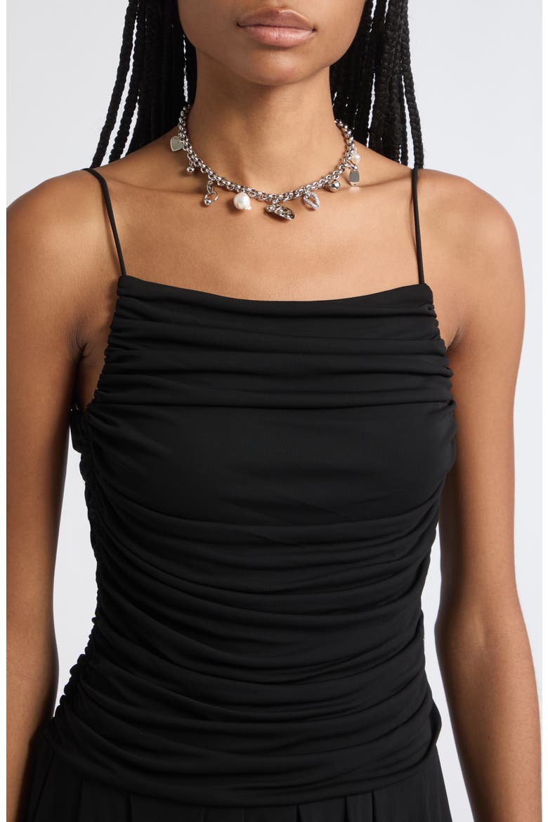Agyness Charm Necklace, Alternate, color, PALLADIUM