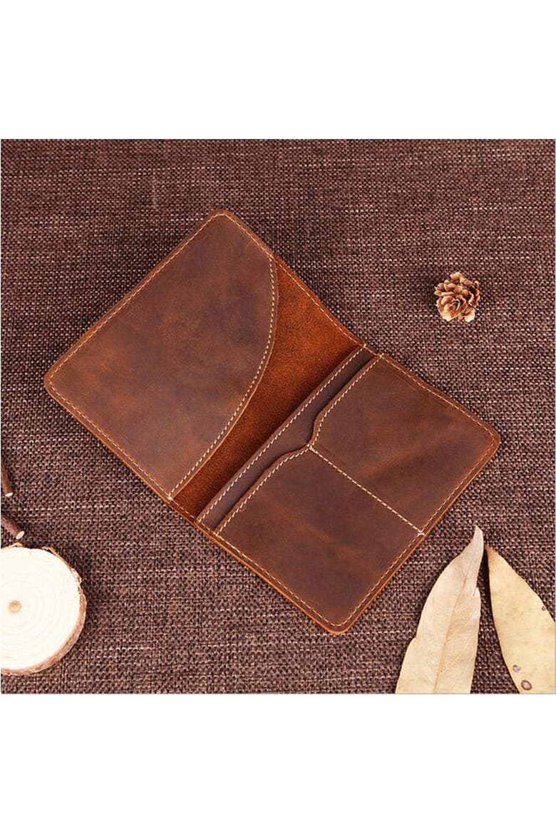Priam Handmade Leather Passport Cover, Alternate, color, Brown