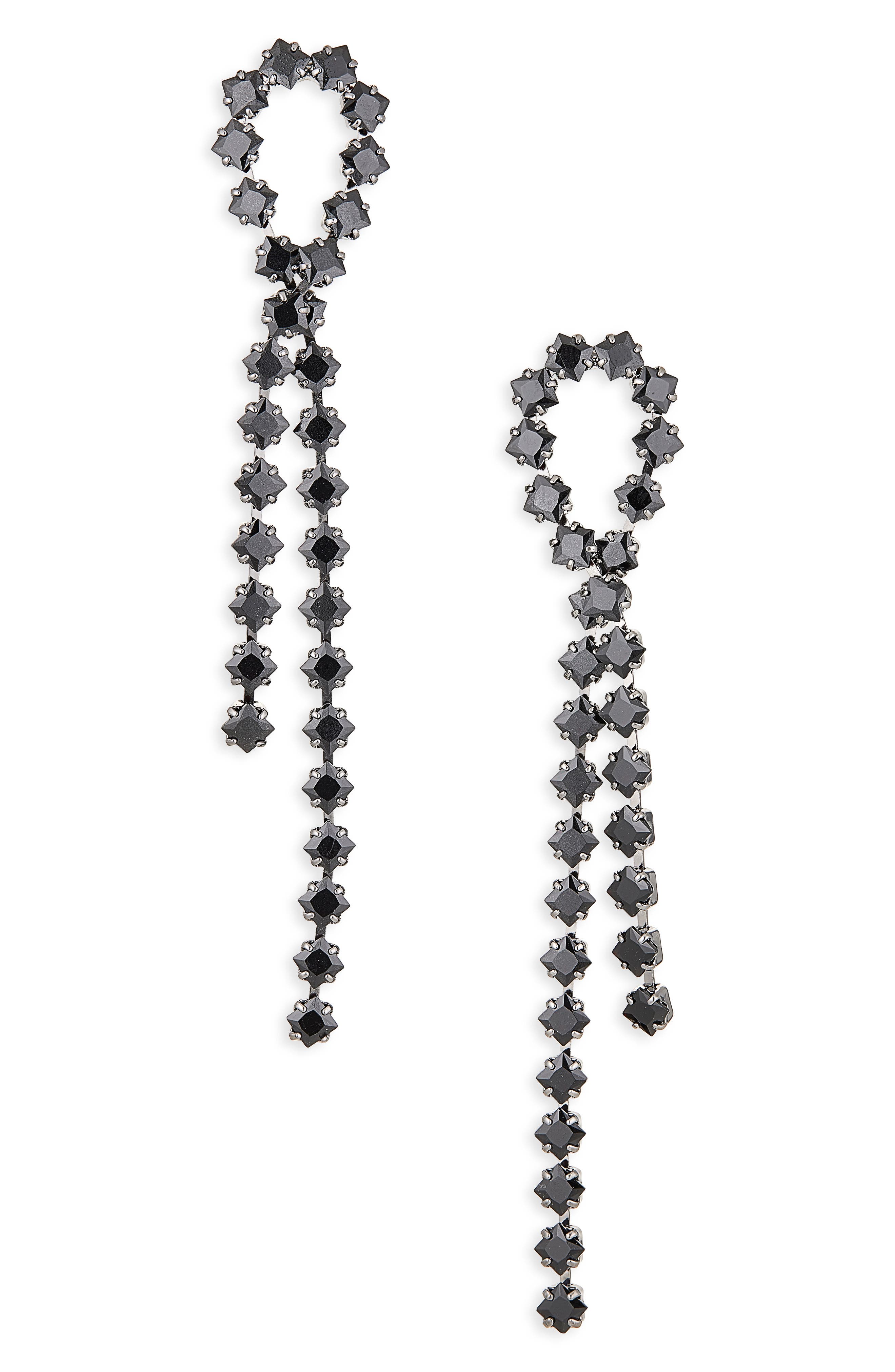 Tasha Crystal Ribbon Drop Earrings