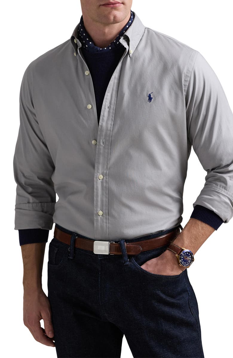 Polo Ralph Lauren Classic Fit Stretch Oxford Button-Down Shirt, Main, color, 