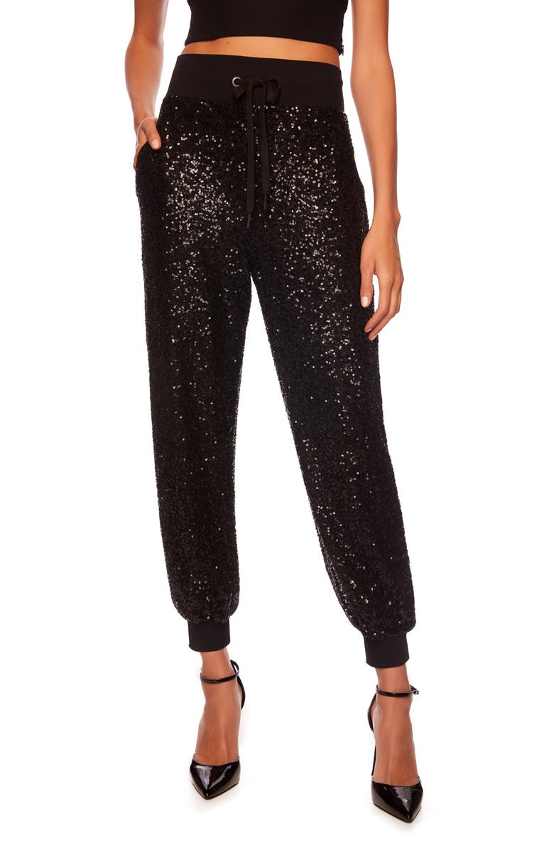 Susana Monaco Sequin Joggers, Main, color, 