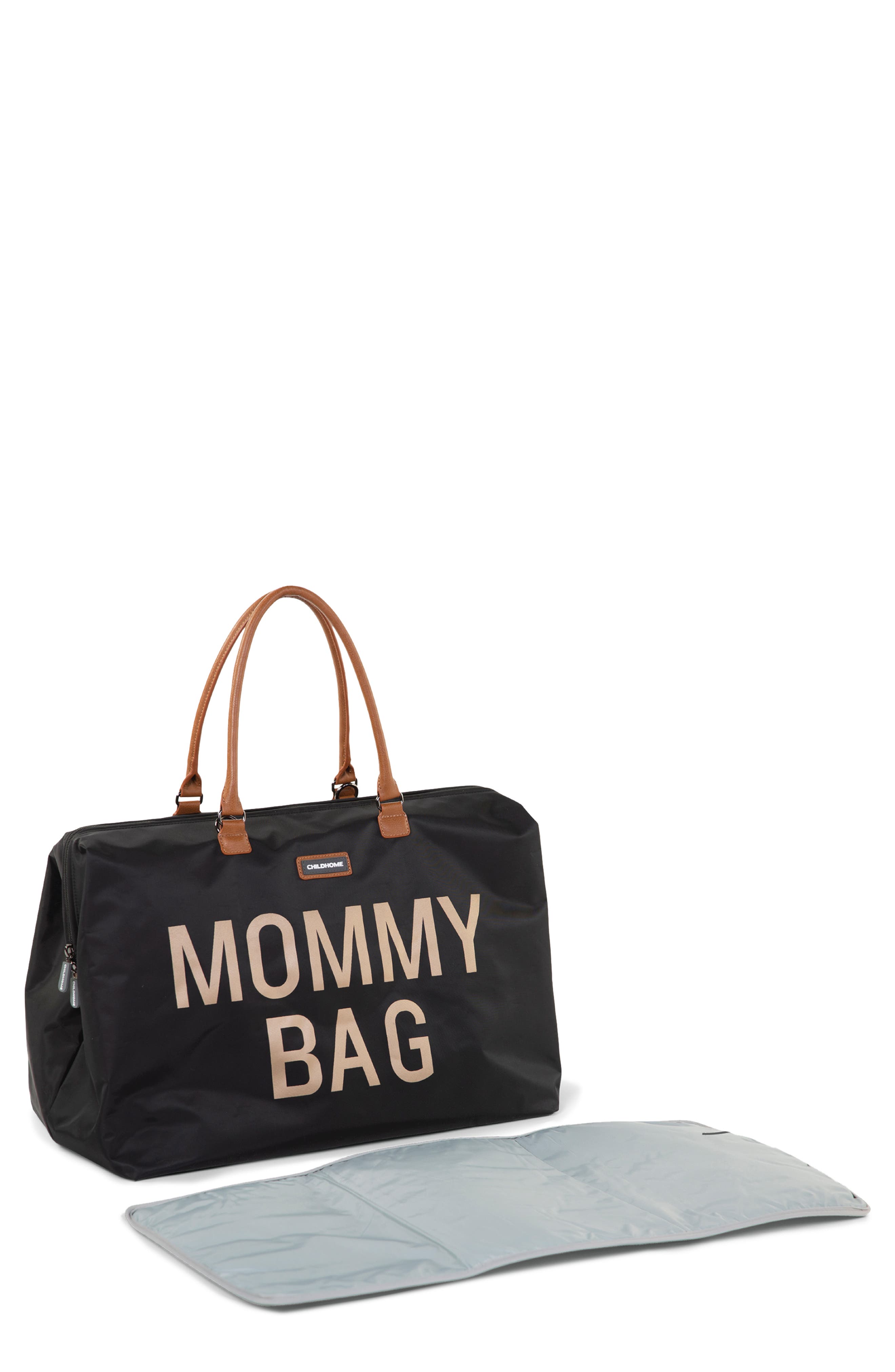 CHILDHOME XL Travel Diaper Bag, Alternate, color, Black/Gold