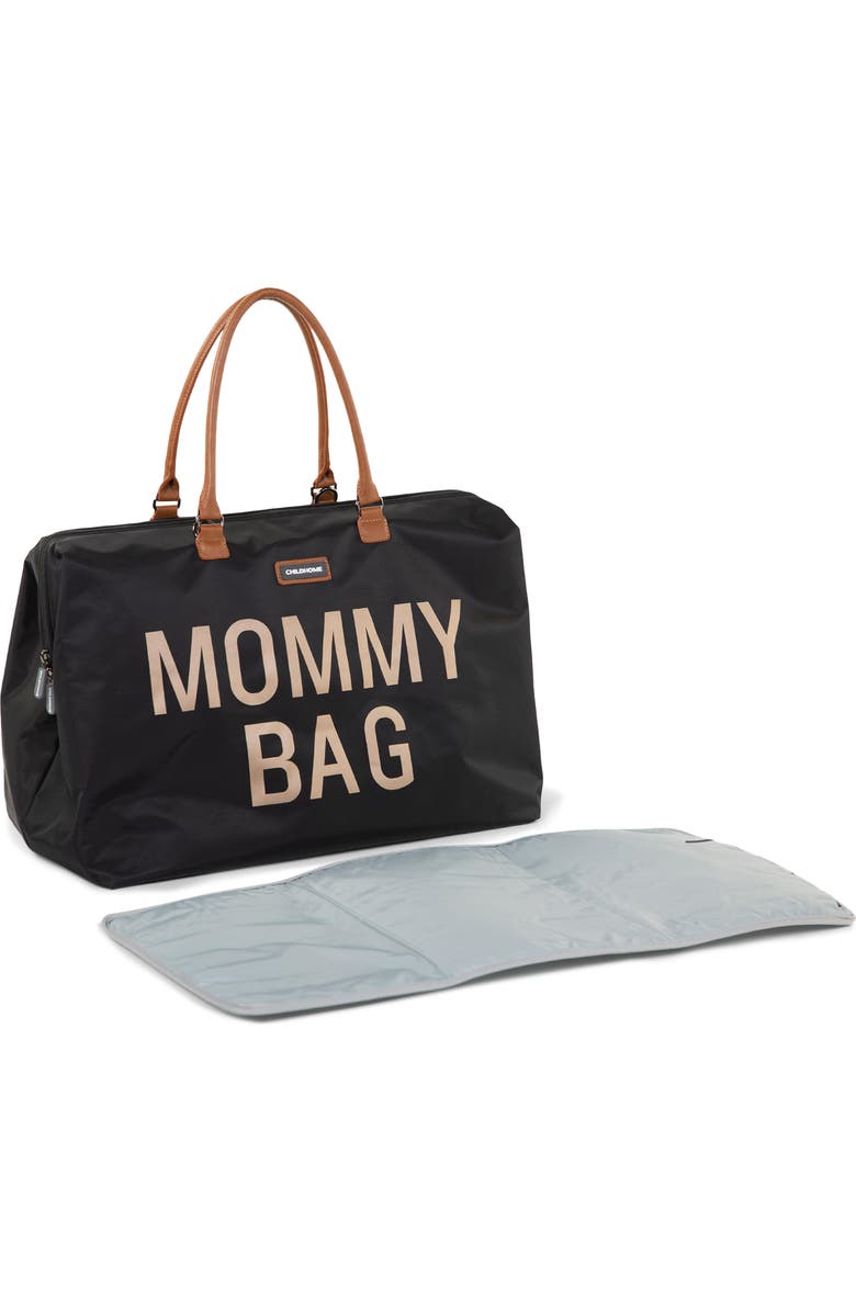 CHILDHOME XL Travel Diaper Bag, Alternate, color, Black/Gold