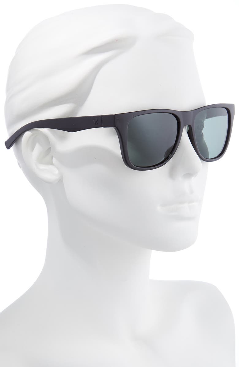 Hurley Fun Times 56mm Polarized Square Sunglasses, Alternate, color,