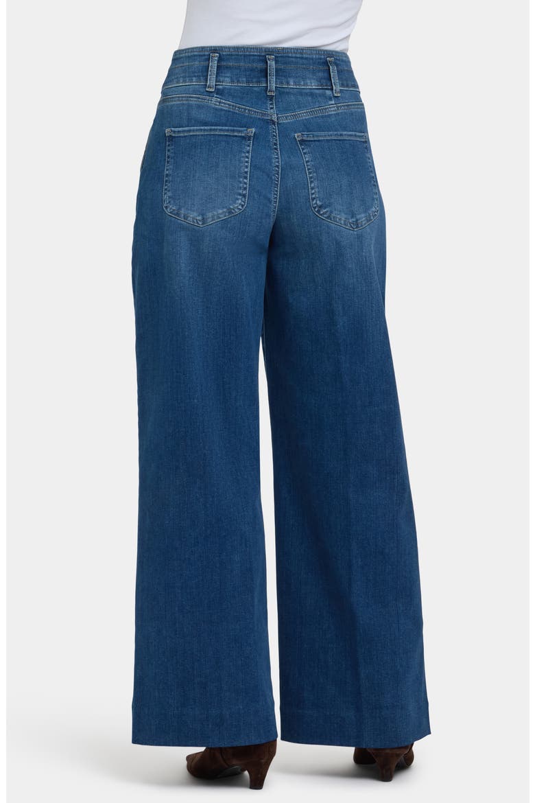 Mona High Waist Ankle Wide Leg Trouser Jeans, Alternate, color, ROYAL OCEAN