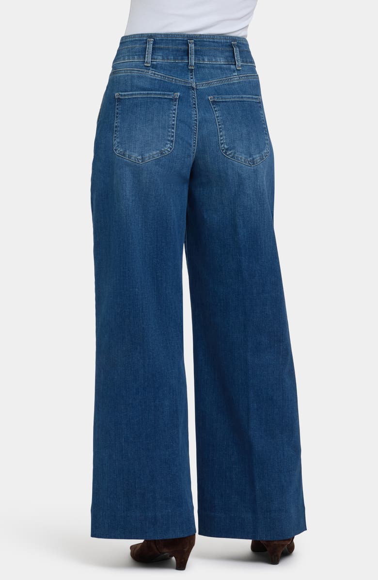 NYDJ Mona High Waist Ankle Wide Leg Trouser Jeans, Alternate, color, Royal Ocean