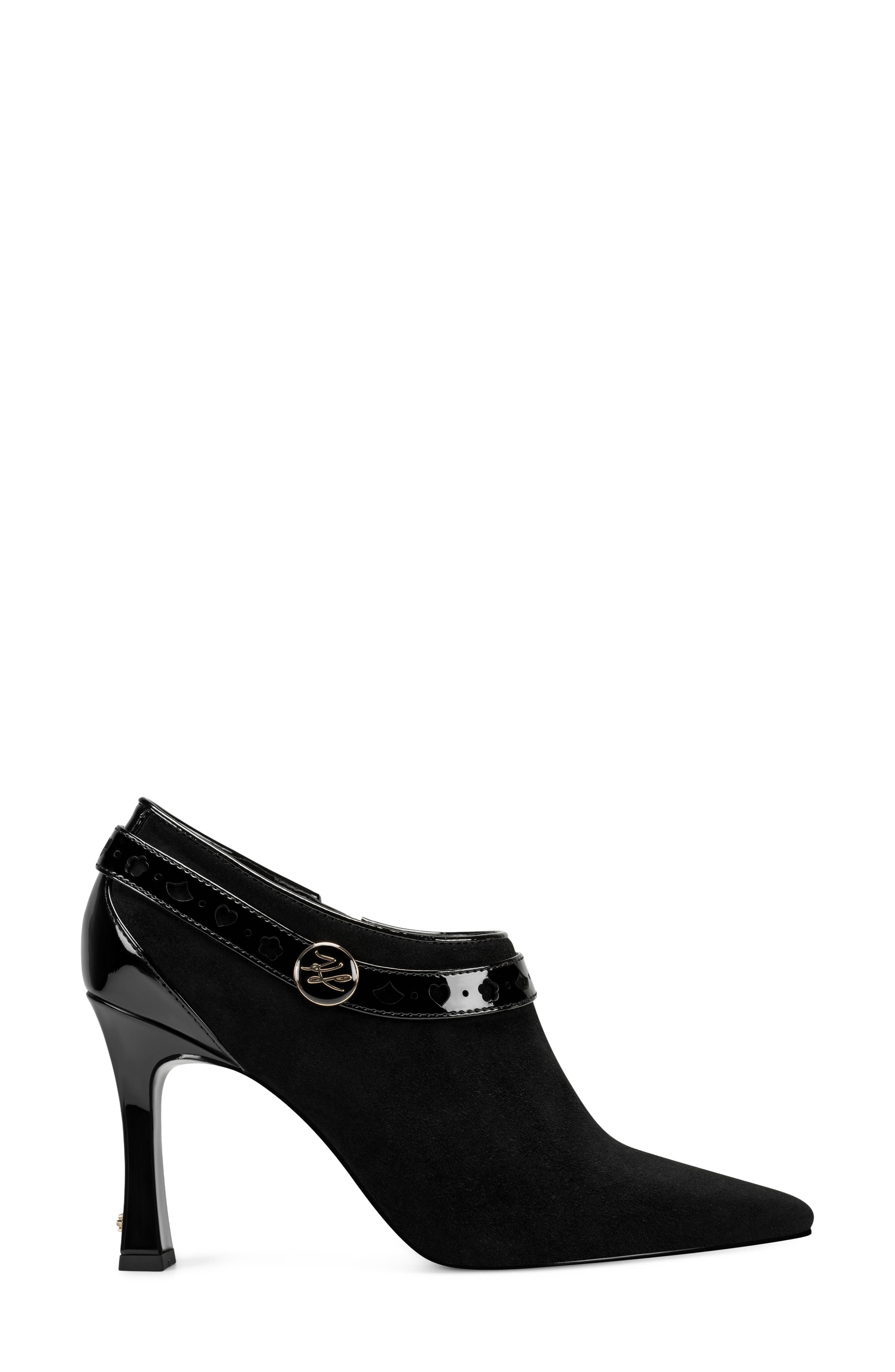 Shaina Pointed Toe Bootie, Alternate, color, BLACK
