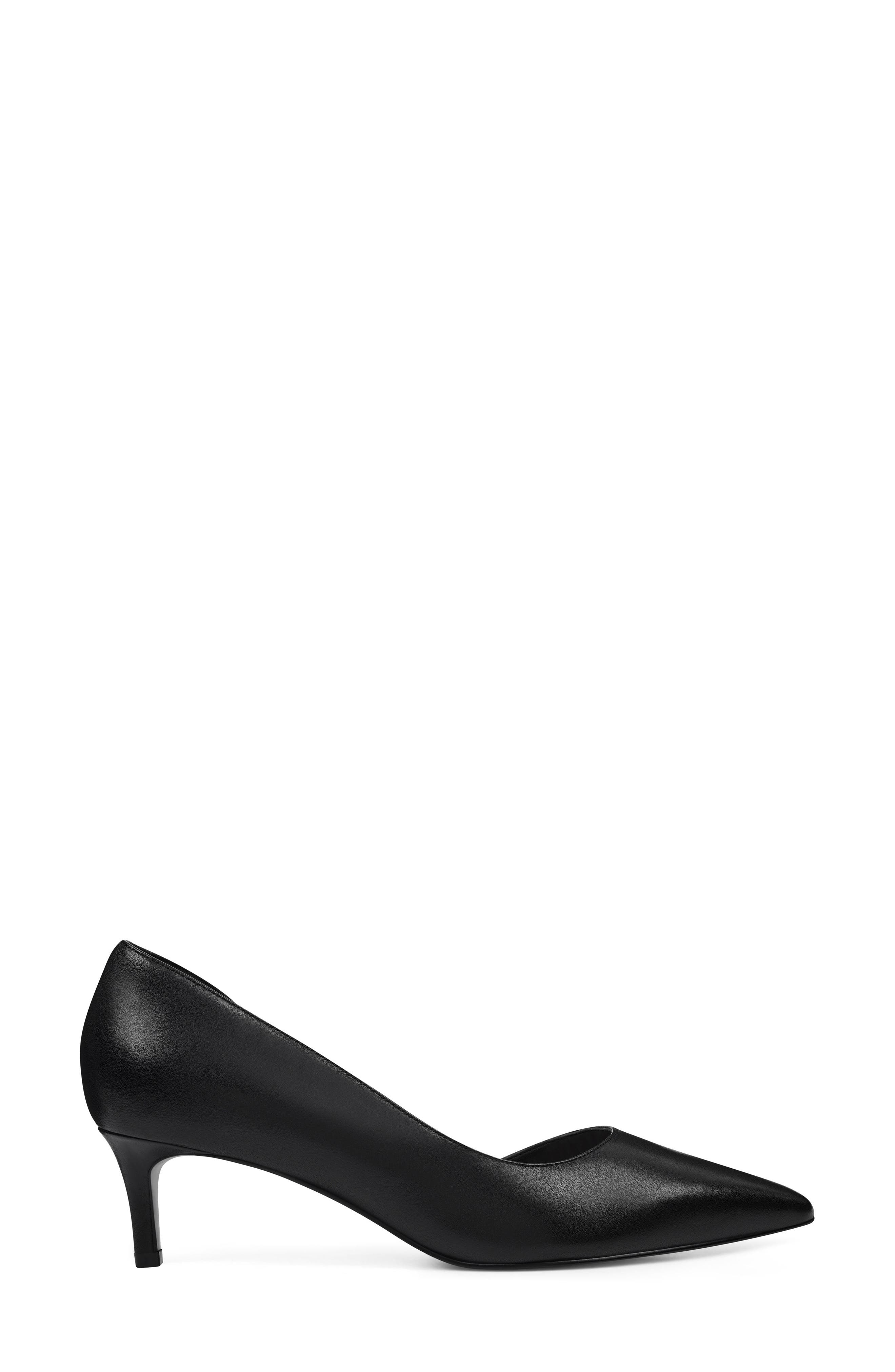 Fiacre Half d'Orsay Pump, Alternate, color, BLACK LEATHER
