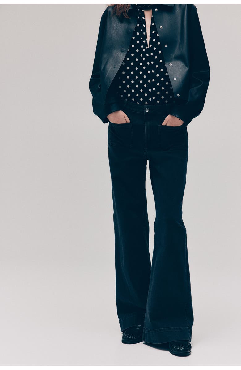 H&M Wide High Waist Jeans, Alternate, color, 