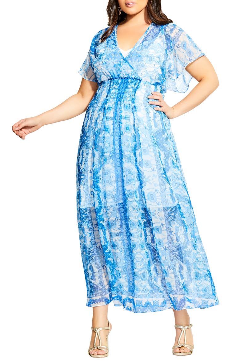Mykonos Midi Dress, Main, color, MYKONOS