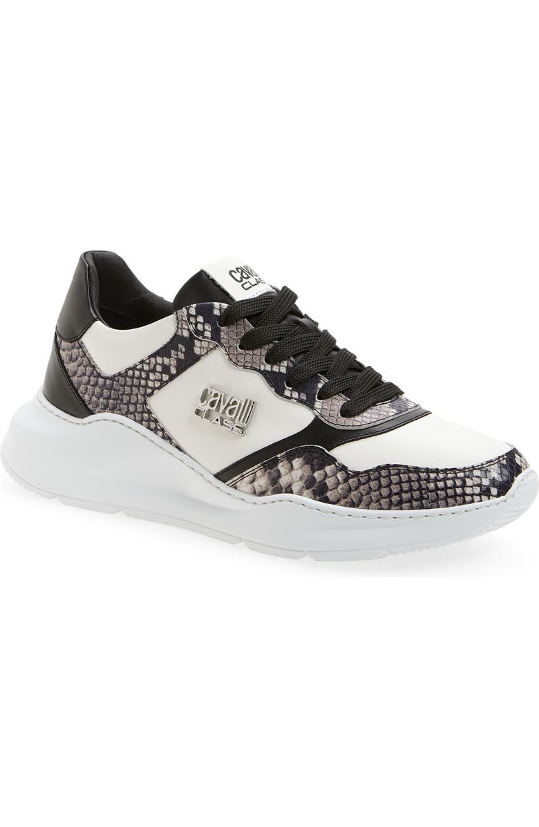 Roberto Cavalli Side Logo Sneaker, Main, color, Roccia