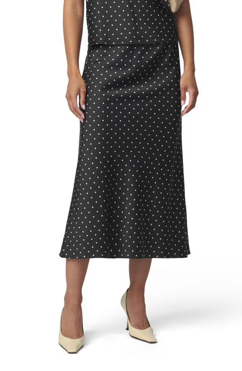 The Ines Polka Dot Midi Skirt