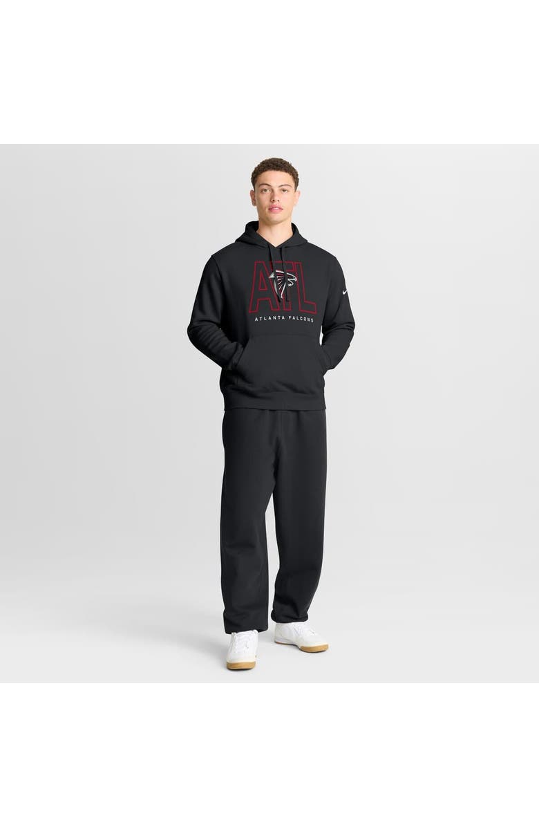 Nike Men's Nike Black Atlanta Falcons Busted Play Club Fleece Pullover Hoodie, Alternate, color, Black