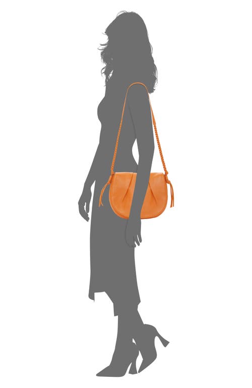 Vince Camuto Espen Leather Saddle Bag In Medium Orange