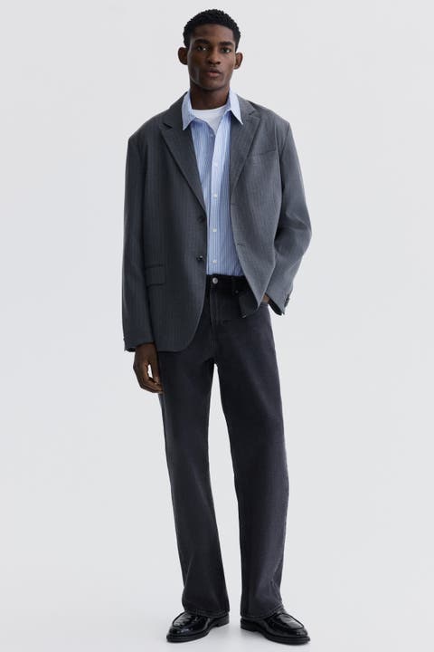 Oversized single-breasted jacket
