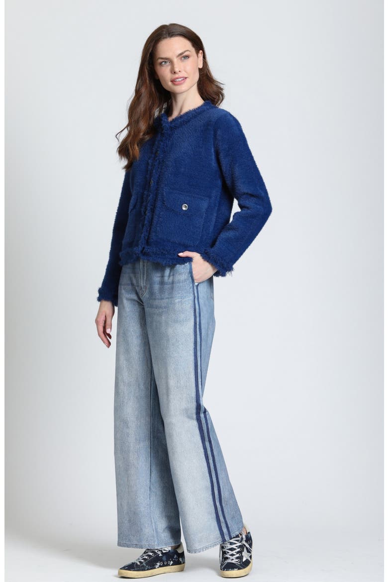 Frayed Edge Jacket, Alternate, color, SAPPHIRE BLUE