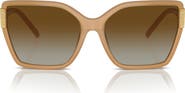 Tory Burch 58mm Polarized Square Sunglasses
