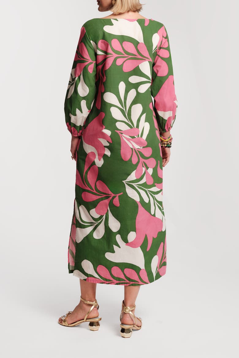 Minnow Maxi Dress Mid-Century Palm, Alternate, color, Treetop/Multi