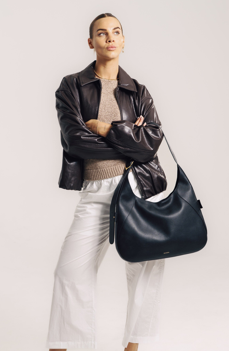 OLEADA Marina Hobo Bag, Alternate, color, Onyx