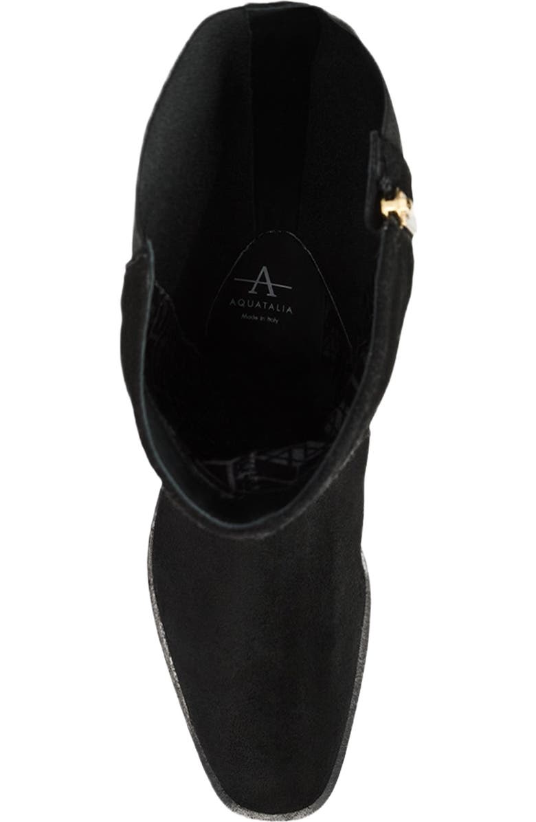 Aquatalia Claudette Water Resistant Knee High Boot, Alternate, color, Black Suede