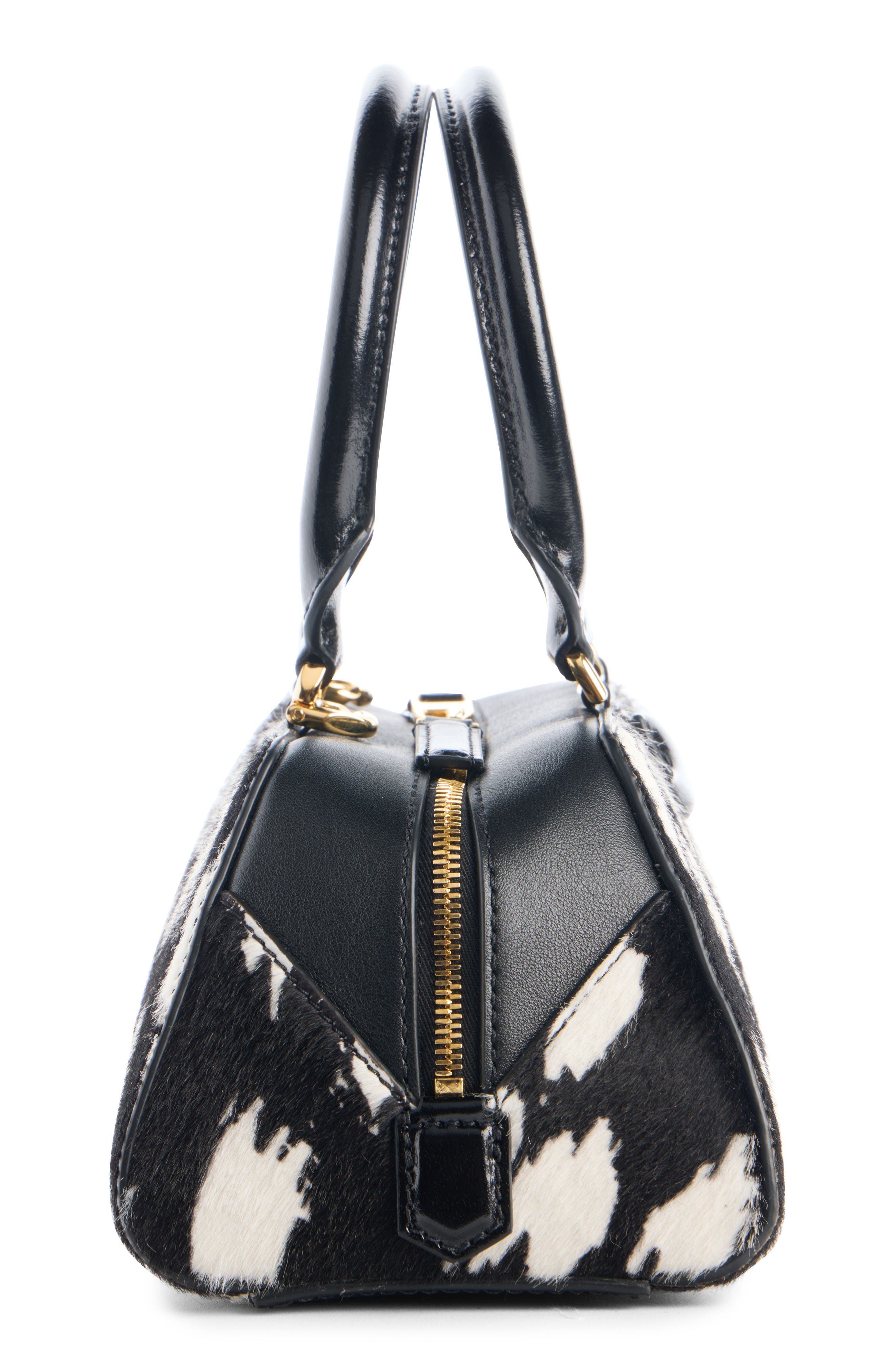 Givenchy Small Antigona Genuine Calf Hair East/West Satchel, Alternate, color, 004-Black/ White