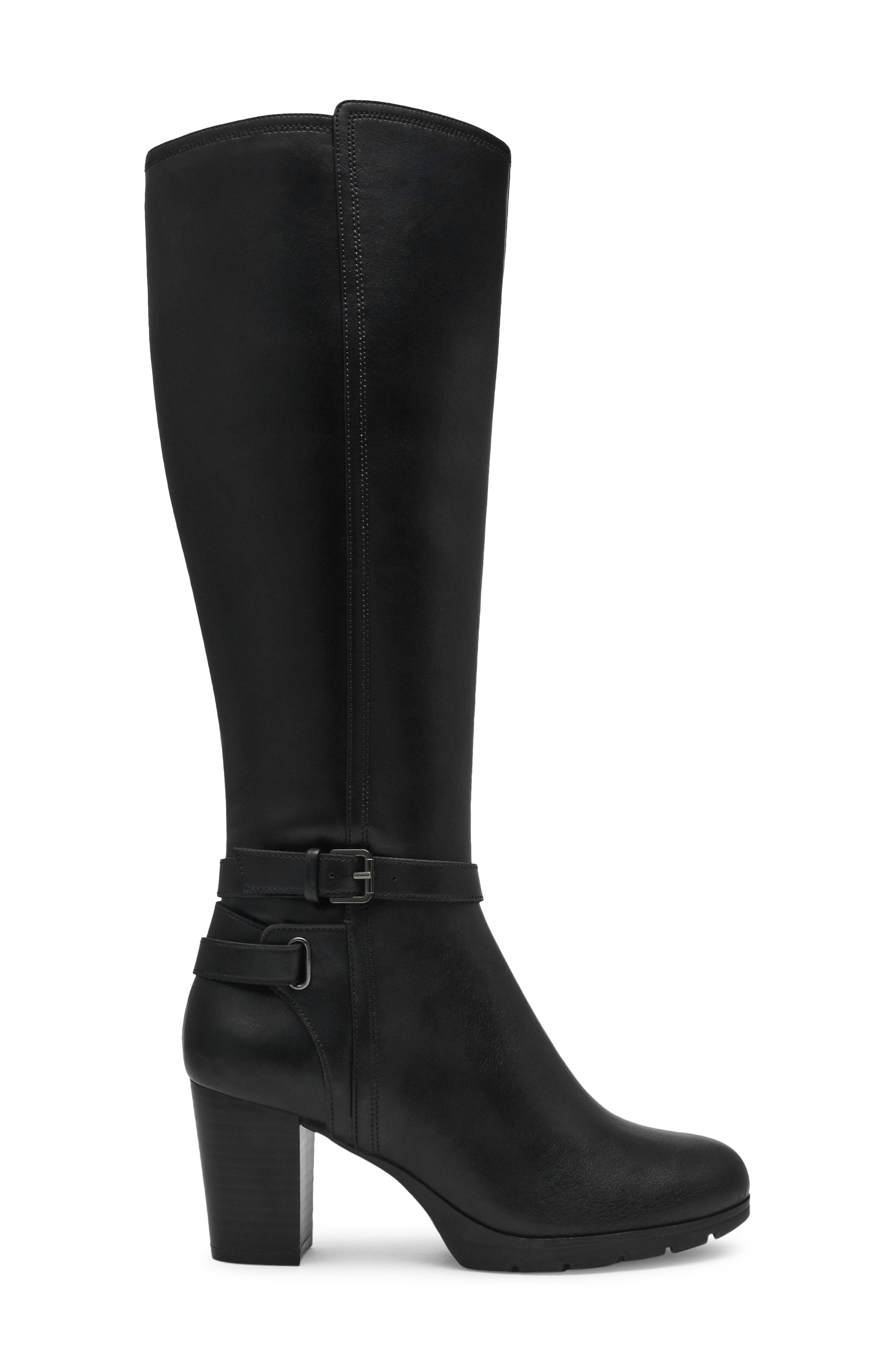 Anne Klein Rylee Boot, Alternate, color, Black Smooth
