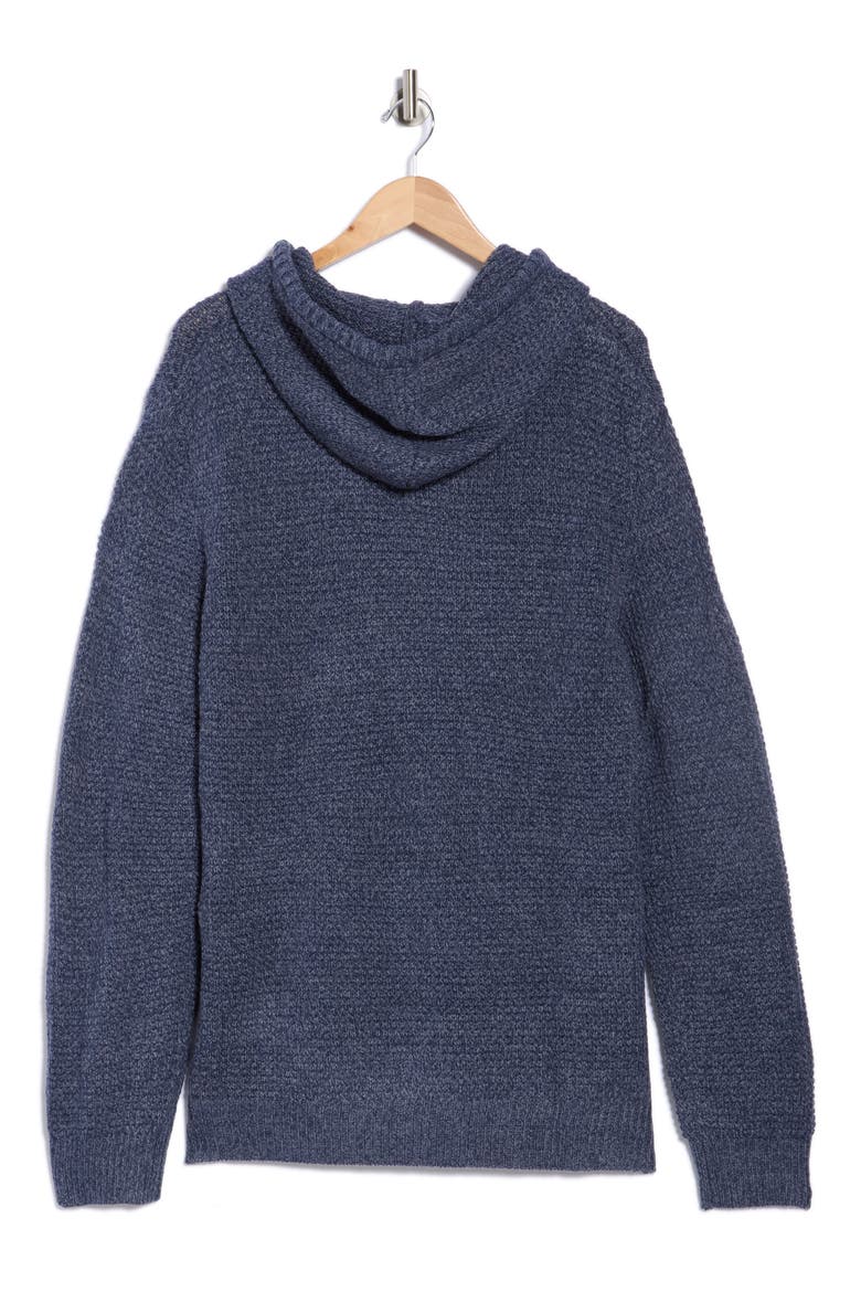Milo Marled Thermal Stitch Hooded Sweater, Alternate, color, NOCTURNE