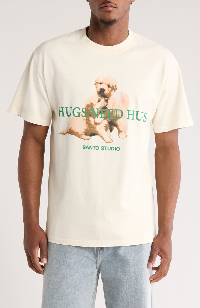 SANTO STUDIO Thugs Need Hugs Cotton T-Shirt, Main, color, 